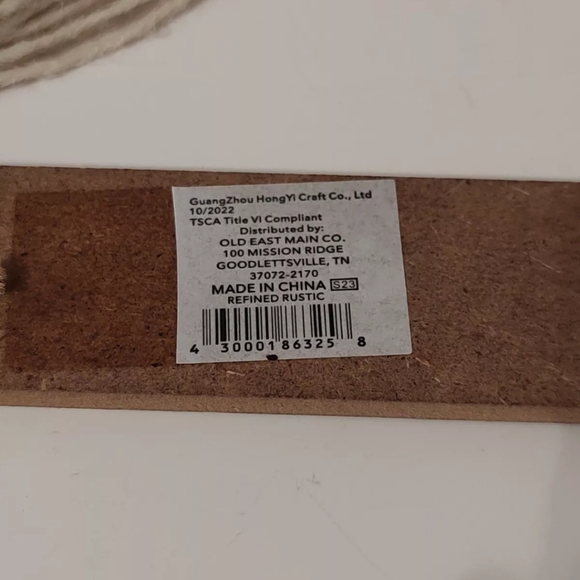 Old East Main Co Refined Rustic Hello Hanging Wall Door Sign Plaque Beads Tassel - Picture 7 of 8